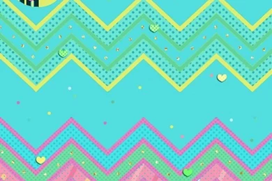 Cute Kawaii Bumble Bee Chevron Polka Dots Free Wallpapers ...