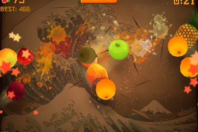 534933 fruit ninja ipad screenshot cut a special banana and it goes.png