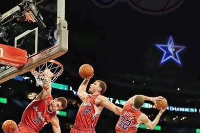 Blake Griffin LA Clippers Dunk iPhone 5 Wallpapers (640x1136)