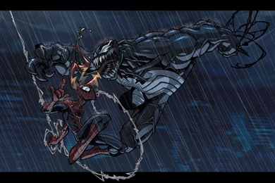 Spider man Vs Venom In The Rain