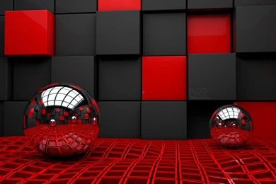 Glass Ball And Cubes 3D Wallpapers HD