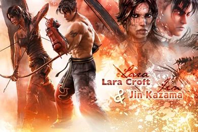 DeviantArt: More Like Jin Kazama And Lara Croft Wallpapers By ...
