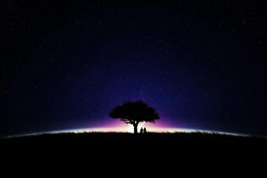 Wallpapers Night, Black, Stars, Starlight Night.