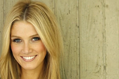 Download Wallpapers 2560x1024 Delta Goodrem, Girl, Look, Smile ...