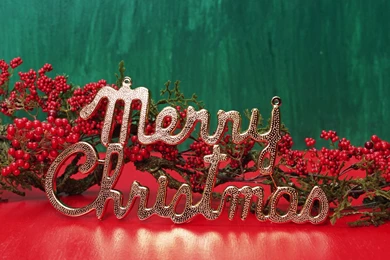 Merry Christmas Holly Desktop Wallpapers