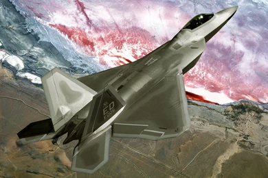 F22 Raptor Fly Over Wallpapers