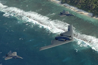 Northrop Grumman B 2 Spirit And Lockheed Martin F 22 Raptor ...