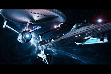Star Trek Starships USS Enterprise And USS Reliant On Sector ...