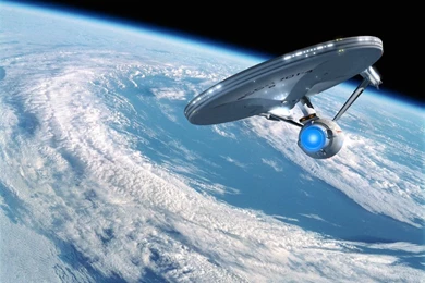 Beautiful Image Of USS Enterprise In Earth Orbit, The Original ...