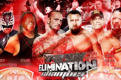 DeviantArt: More Like WWE Raw Elimination Chamber Custom Wallpapers ...