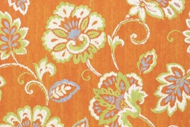 Alexa Floral Ikat Wallpapers Orange