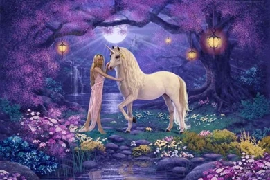 Unicorn Garden Kids Mural   Wallpapers Mural Ideas   12774