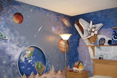 Space Kids Wall Mural Bedroom   Wallpapers Mural Ideas   12499
