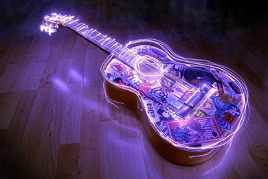 Wallpapers Light Purple D Guitar With Lights And Photo By Photosof ...