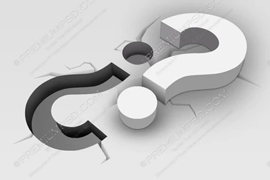 3D Question Mark In Ground   PSD Download   Premium PSD