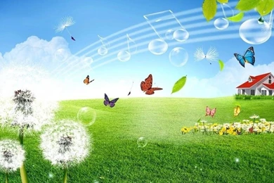 SPRING LANDSCAPE WALLPAPER   (