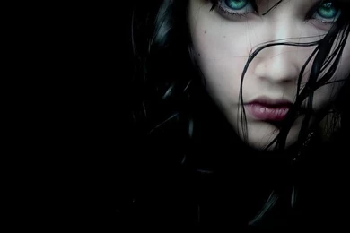 Wallpapers Black Peoplew Eyes Women Dark Blue People Expressionism ...