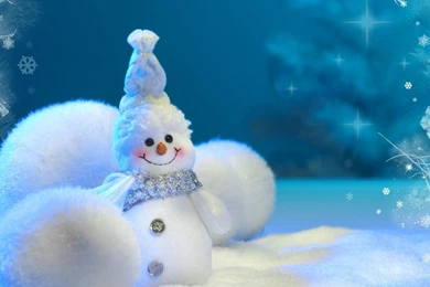 Cute Blue Snowman Wallpapers   2048x1152   551253