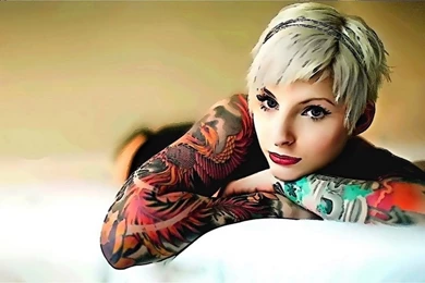 Wallpapers Tattoo Girl Free Widescreen Wallpape