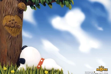 Cartoon Dog Wallpapers   Monk Little Dog12   Wallcoo.net