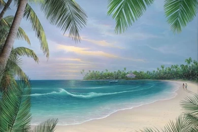 Beach Tropical Wall Mural   Wallpapers Mural Ideas   13500