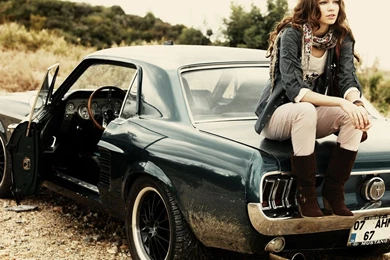 Wallpapers Mustang Pinup Car Girl Cars Women Models Muscle Turkey ...