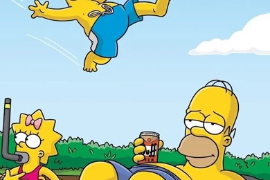 Download Simpsons Family Relaxing Wallpapers For iPhone 4