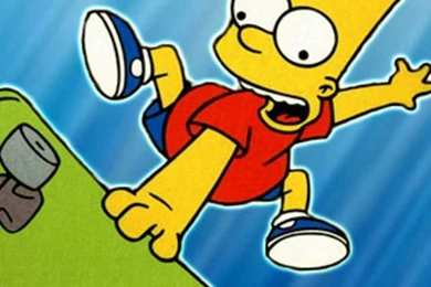 HD iPhone Wallpapers Free: Bart Simpson Skateboarding Free