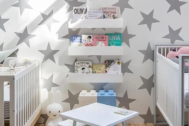 Silver Star Nursery Wallpapers   Design, Decor, Photos, Pictures ...