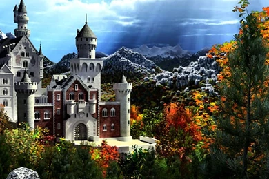 Computer Tag Wallpapers: Medieval Castle Painting Computer ...