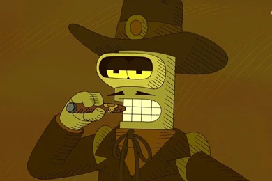 Cowboy Bender   Futurama Wallpapers   Cartoon Wallpapers