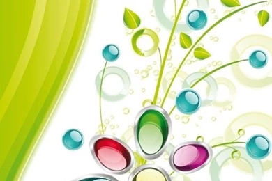 Free Colorful Spring Glossy Flower Backgrounds Vector 03 » TitanUI