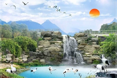 Scenery Beautiful Environment Design Of Modern Household Wall ...