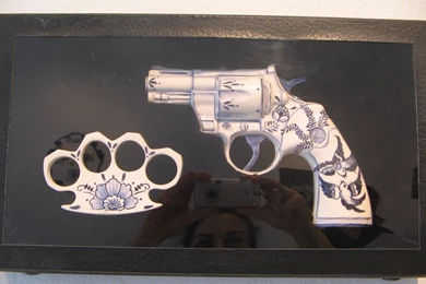 11 Colt 375 Pistol & Brass Knuckles