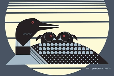 Loonrise (HardCase) : Official Charley Harper Art Studio, Prints ...