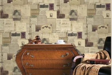 Aliexpress.com : Buy Vintage Vinyl Wallpapers Nostalgic Newspaper ...