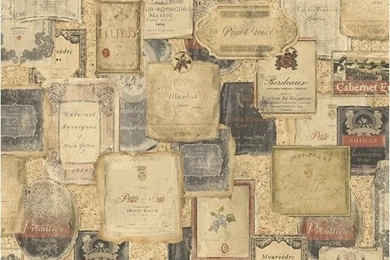 Ddo32105B Tuscan Novelty Wine Label Wallpapers   Eclectic ...