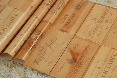 Online Shop Classic Country Style Wallpapers Fashion Imitation Wood ...