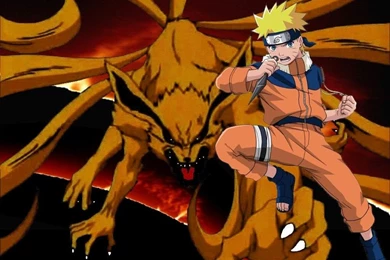 Naruto Uzumaki Nine Tailed Fox   Wallpaper.