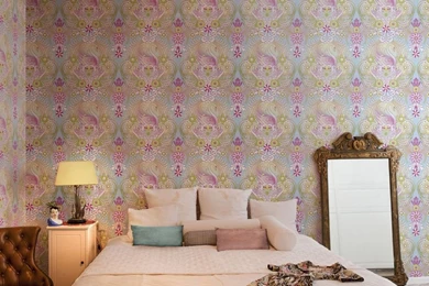 Appealing Bedroom Eclectic design ideas for Duck Egg Blue Wallpaper Image Gallery.jpg