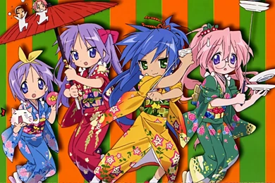 Muryou Anime Wallpapers > Lucky Star > Lucky Star Kimono