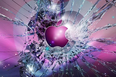 Apple Logo Broken Glass iPad Wallpapers Download