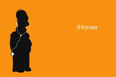 Ipod Homer Simpson The Simpsons Simple Backgrounds Orange