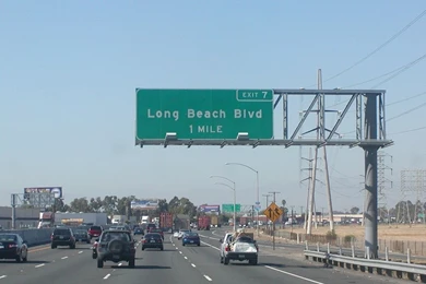 Interstate 710 Northbound Long Beach Freeway Approaching 1 Mile To ...