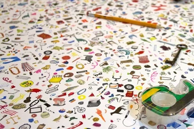 Wallpapers Made From Thousands Of Tiny Stickers