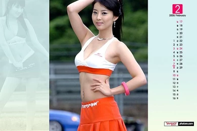 Febraury Calendar Sexy Car Show Girls58 Wallcoo.net