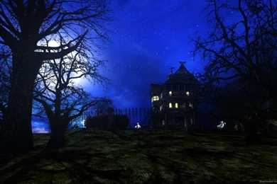 Download 1600x900 Halloween Night 3D Wallpapers