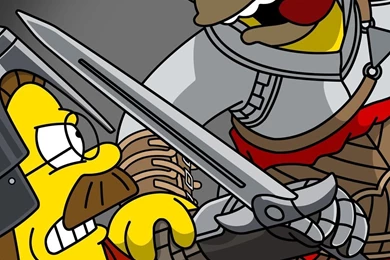 Simpsons Assassin's Creed Crossover Mobile Wallpapers 5058