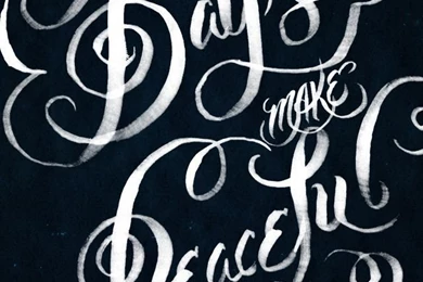 Black White Hard Days Peaceful Nights Calligraphy Phone Wallpapers ...