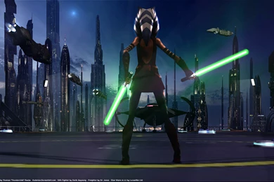 Star Wars Fantasy Ahsoka Sith Jedi 3d Science Fiction Lightsaber ...